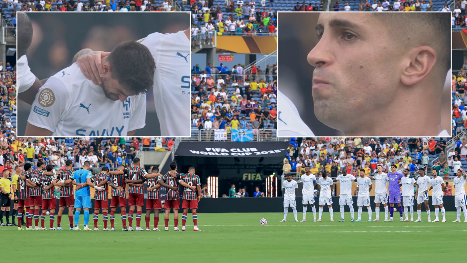Club World Cup stars Joao Cancelo and Ruben Neves burst into tears as minute’s silence is held for Diogo Jota