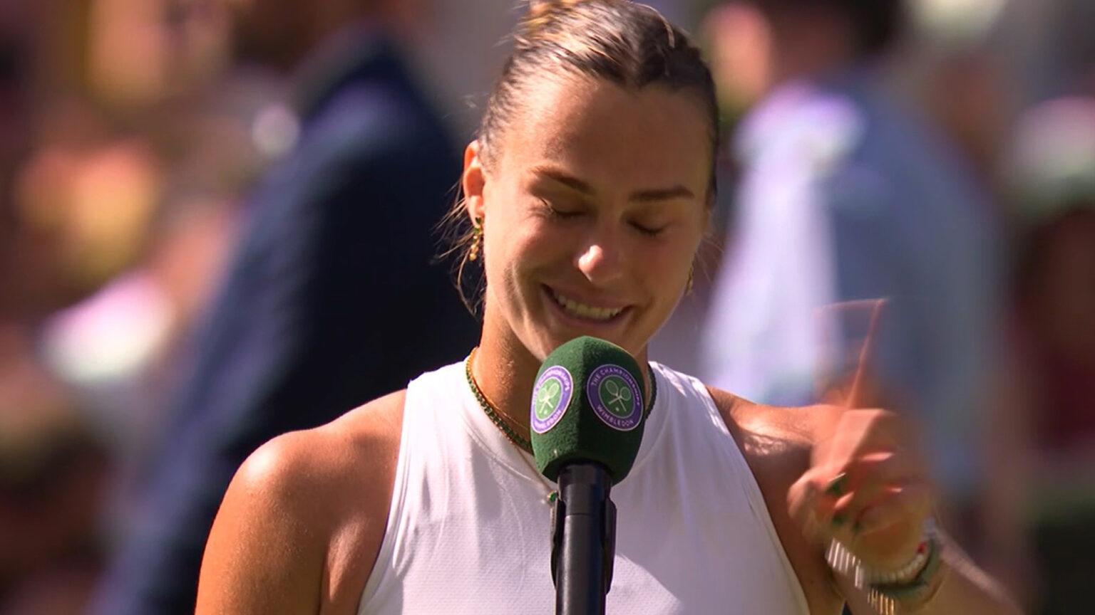 ‘No, no, no – I didn’t say that’ – Wimbledon star forced to correct BBC presenter during awkward live interview on court