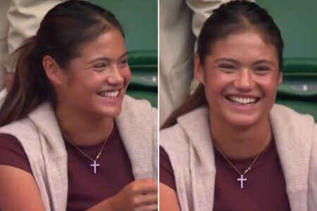 Emma Raducanu spotted in Wimbledon crowd watching men’s semi-final as rumoured love interest Carlos Alcaraz wins