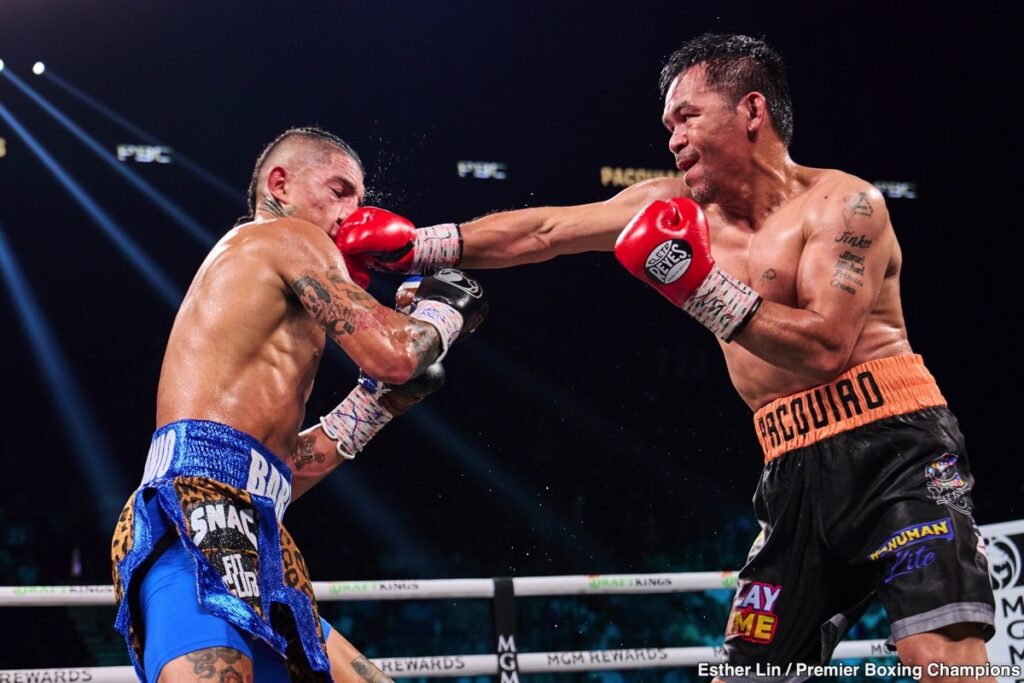 Pacquiao Posts Gratitude to Mario Barrios on Social Media Following Controversial Draw