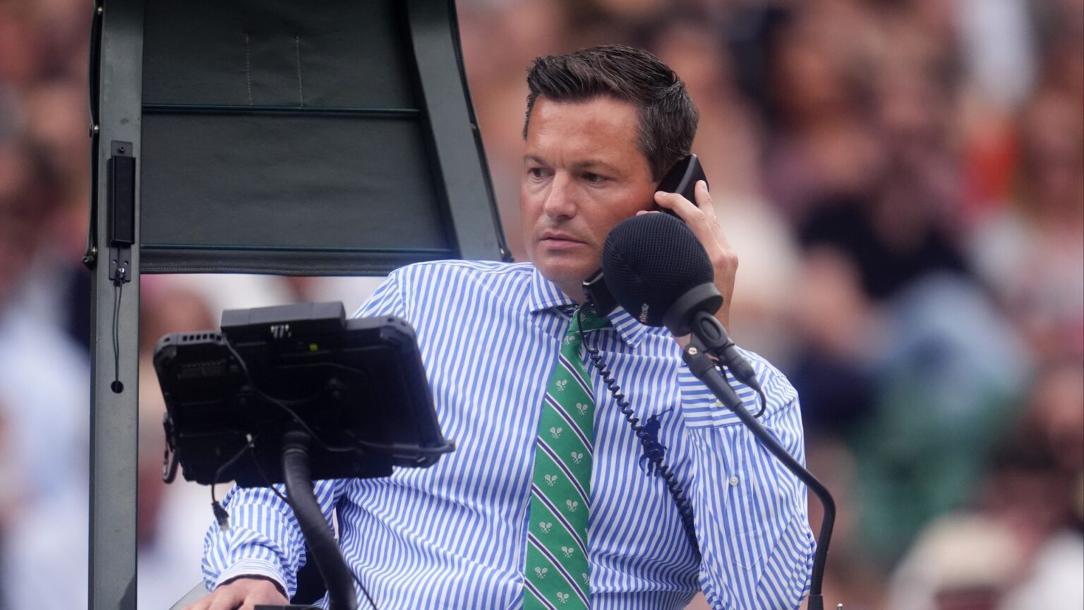 Umpire at centre of Wimbledon controversy ABSENT from match-list after chiefs were forced to apologise for blunder
