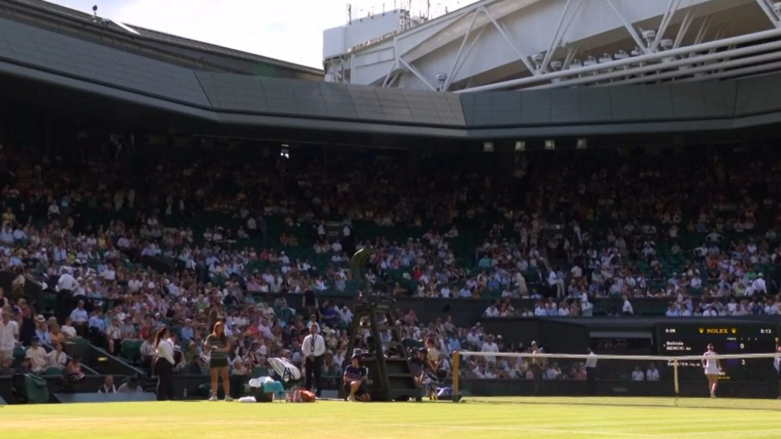 Wimbledon semi-final suspended after medical emergency in stand behind umpire’s chair with fan carried out – The Sun
