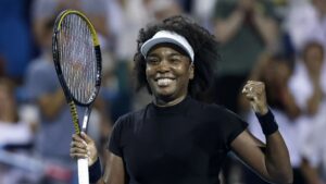 Venus Williams, 45, confirms engagement to actor partner, 37, as she rolls back years to win first match in TWO YEARS