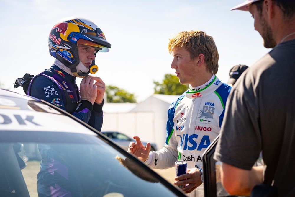 Liam Lawson trying out WRC cars