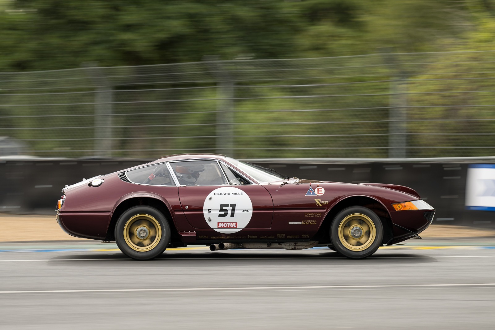 There were no shortage of Ferraris to admire around the La Sarthe circuit