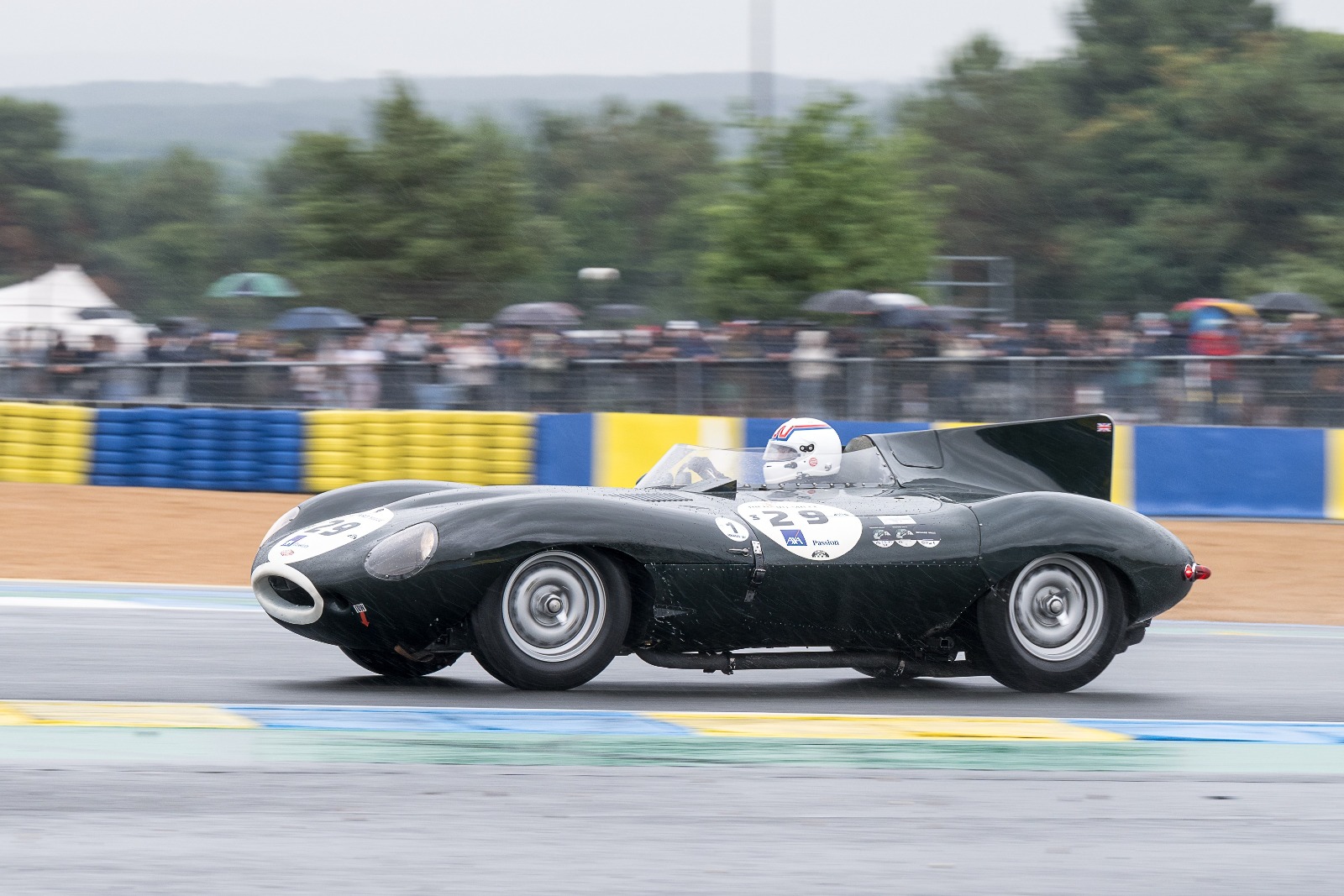 Wallace was a frontrunner in D-type at Le Mans Classic