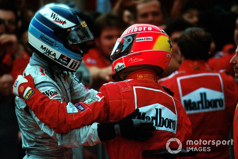 Mika Hakkinen, Mclaren MP4-15, Michael Schumacher, Ferrari F1 2000, champion
