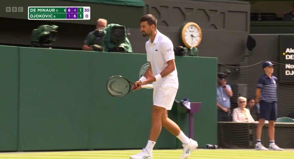 Novak Djokovic gets away with X-rated outburst as Wimbledon crowd left in stunned silence