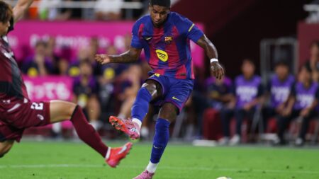 Marcus Rashford gets into the action on ­Barcelona debut as he comes on at half time – but gets subbed after 33 minutes