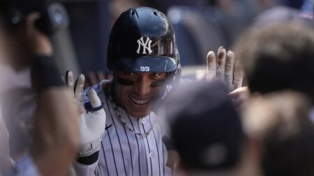 Aaron Judge becomes fastest to 350 homers, doing so in 1,088 games, bettering Mark McGwire’s 1,280