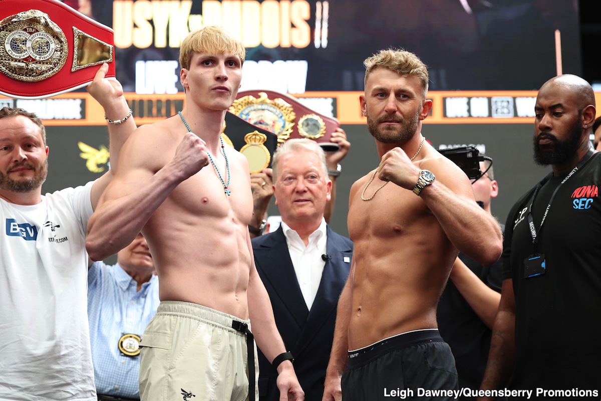 Image: Oleksandr Usyk 227.3 vs. Daniel Dubois 243.8 - Official DAZN weigh-in Results