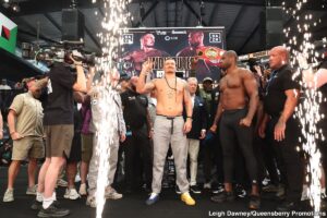 Oleksandr Usyk 227.3 vs. Daniel Dubois 243.8 – Official DAZN weigh-in Results