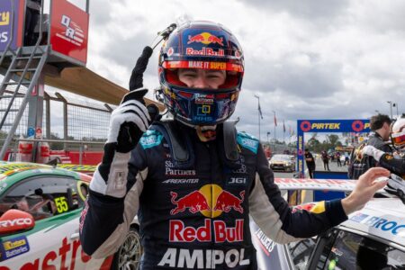 Feeney wins first race, loses second one to Brown after penalty