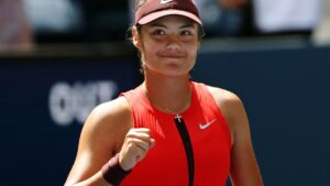 Emma Raducanu wins first US Open match since lifting title FOUR YEARS ago thanks to help of doctor who massages horses