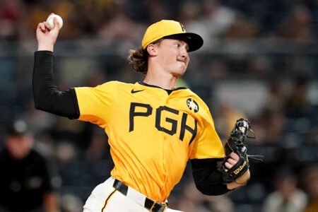 Top pitching prospect Bubba Chandler makes MLB debut with 4-inning save, hits 100.4 mph for Pirates