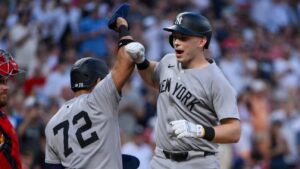 Ben Rice drives in seven as Yankees win slugfest over Cardinals, 12-8