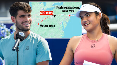 Carlos Alcaraz makes frantic 600-mile dash for Emma Raducanu to play US Open mixed doubles amid dating rumours