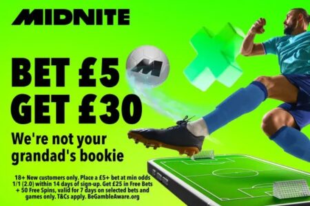 Crystal Palace vs Liverpool: Get £25 in football free bets and 50 free spins when you join Midnite