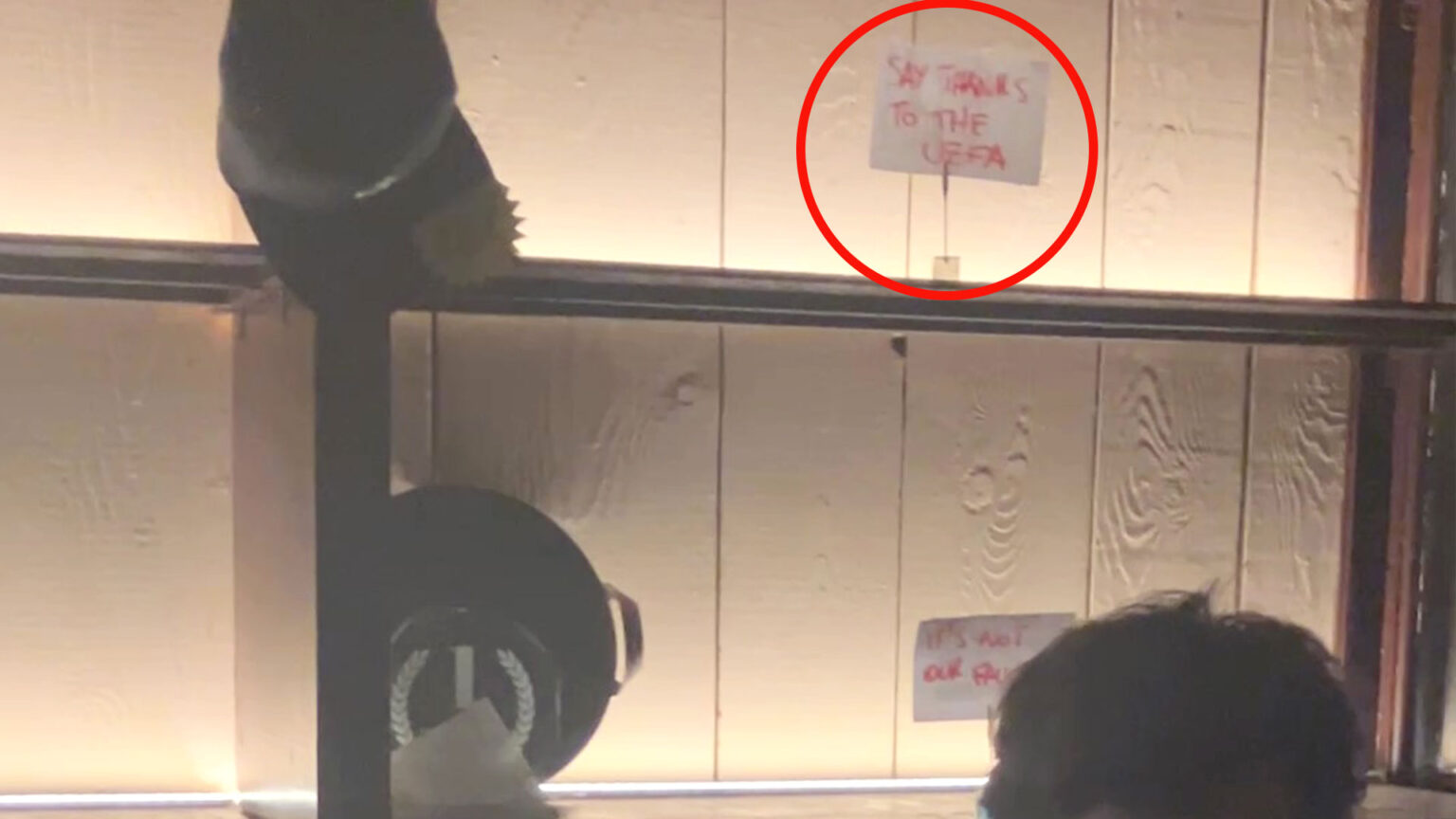 Tottenham and PSG fans banned from buying anything but BEER ahead of Super Cup as bar leaves notes saying ‘blame Uefa’
