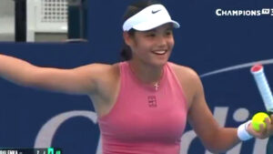 Emma Raducanu ‘asks for crying child to be EJECTED from stadium’ in tense exchange with umpire and crowd agree