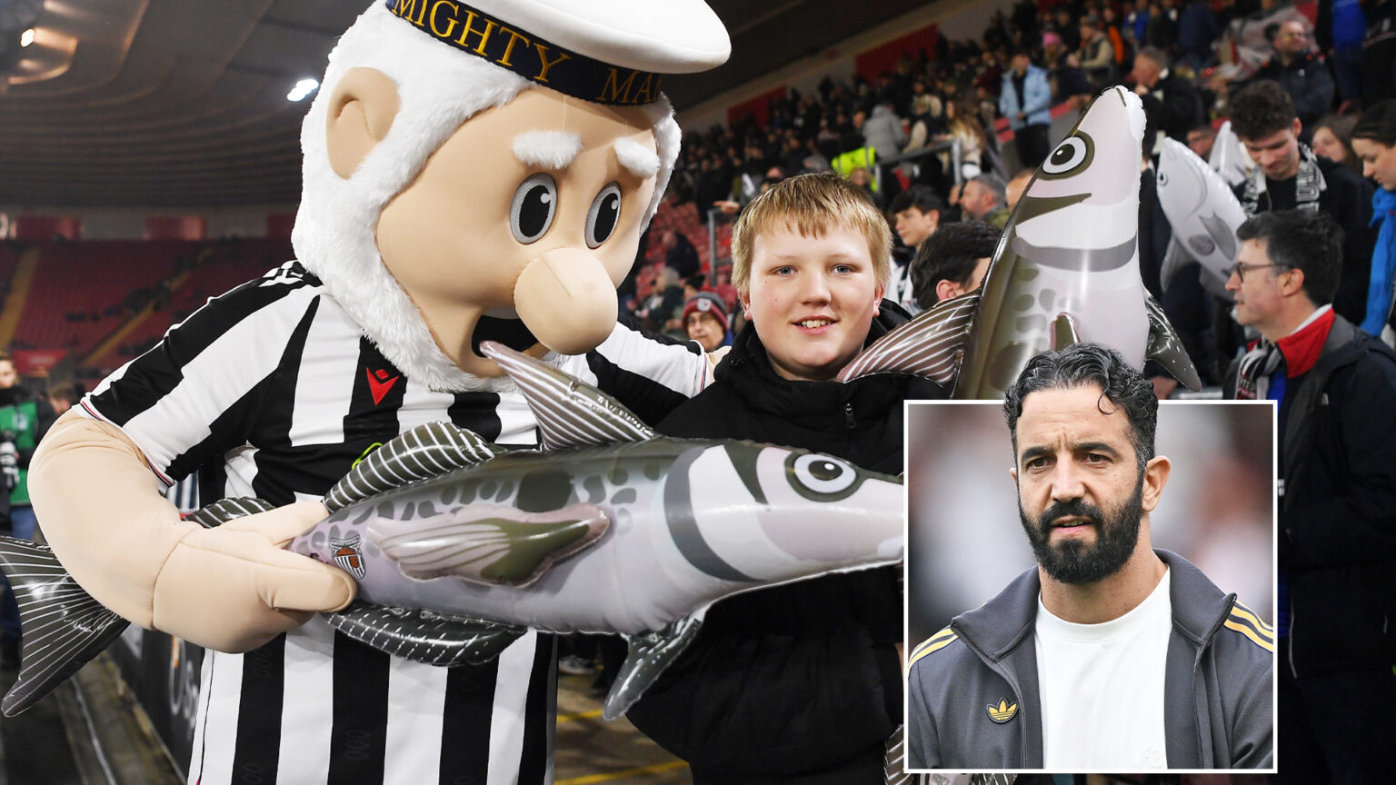 Man Utd braced for sea of inflatable FISH that were banned by ex-Premier League club when they arrive in Grimsby