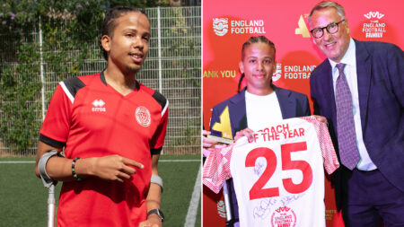 Meet Jude Geoghegan, inspirational coach with spine defect who realised Wembley dream at Community Shield