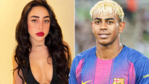 Lamine Yamal, 18, ‘spotted kissing famous Argentine singer, 24, in nightclub as Barcelona star romance rumours heat up’