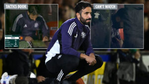 ‘Coward’ – Man Utd fans demand Ruben Amorim SACKED after spotting two incidents in Grimsby humiliation