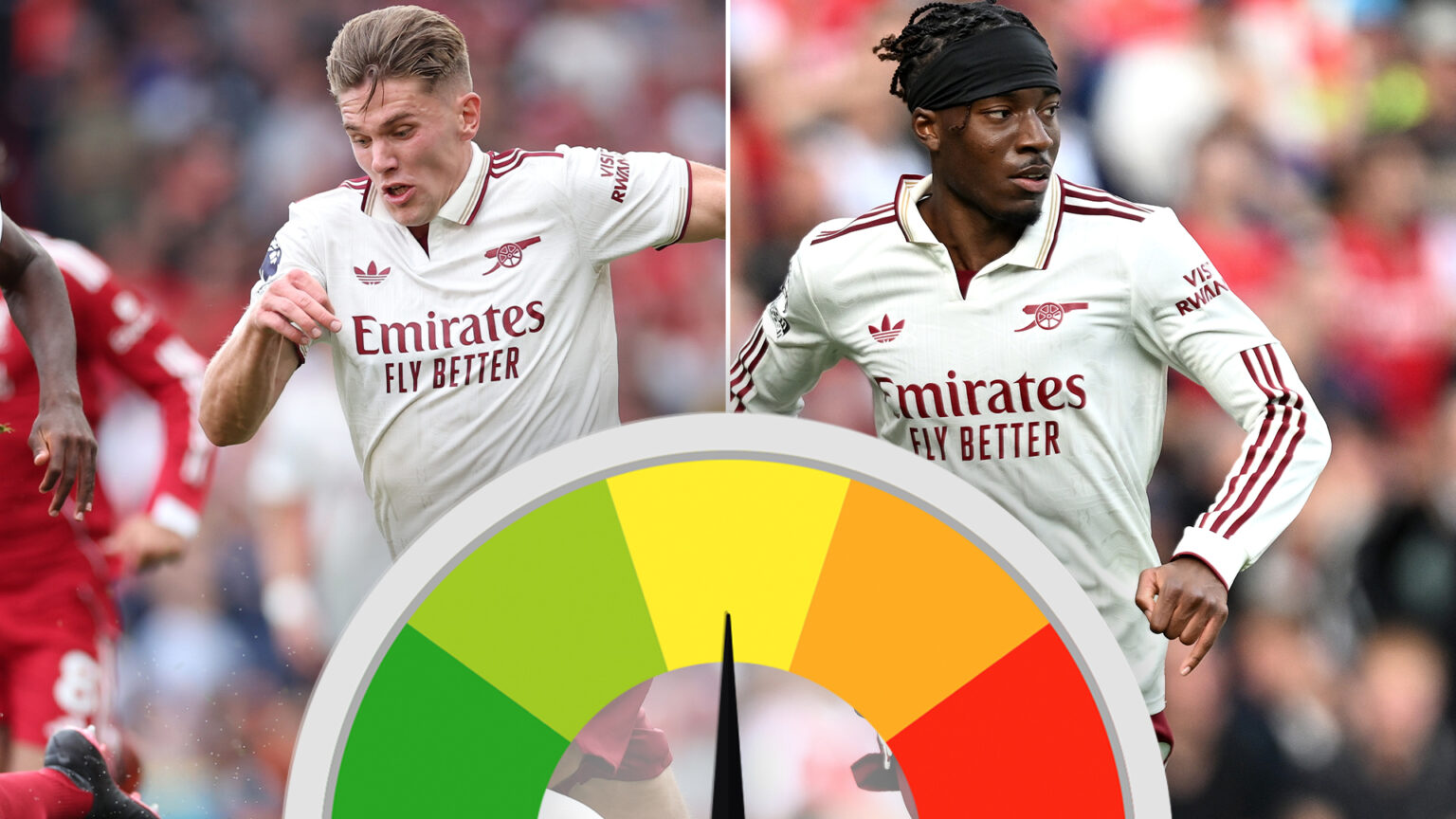 Arsenal player ratings: Gyokeres anonymous and Rice unusually wasteful but Madueke exhilarating in Saka’s absence