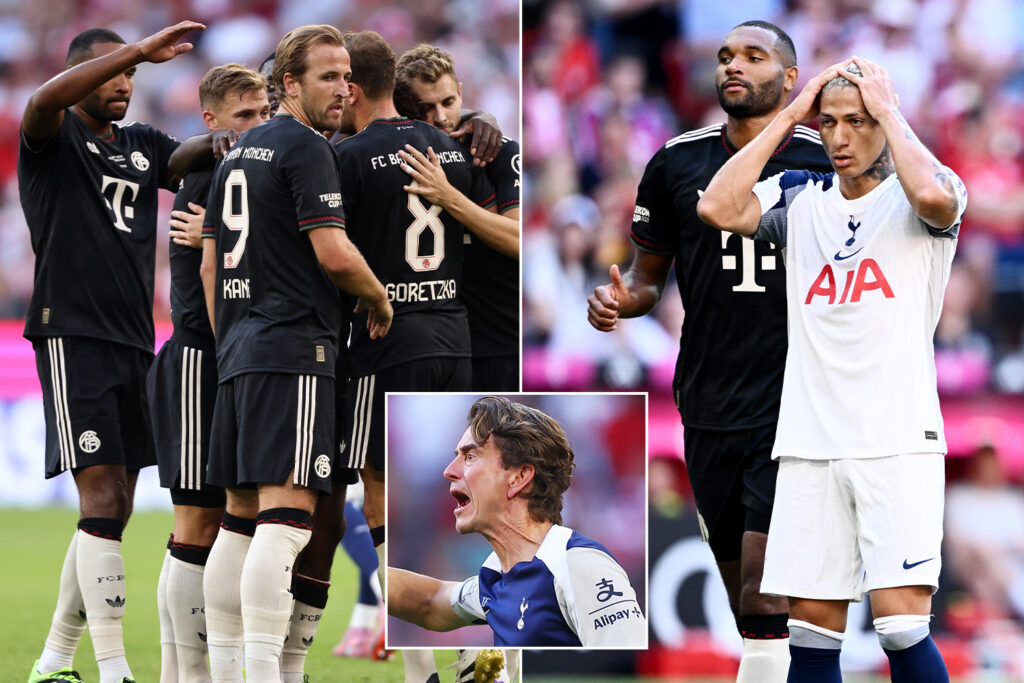 Bayern Munich 4 Tottenham 0: Thomas Frank’s side humiliated by German champions… days before facing PSG in Super Cup