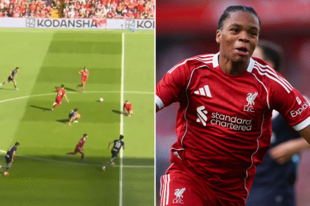 ‘They fumbled so hard’ – Liverpool fans troll Chelsea as ex-Blues wonderkid Rio Ngumoha, 16, scores amazing solo goal