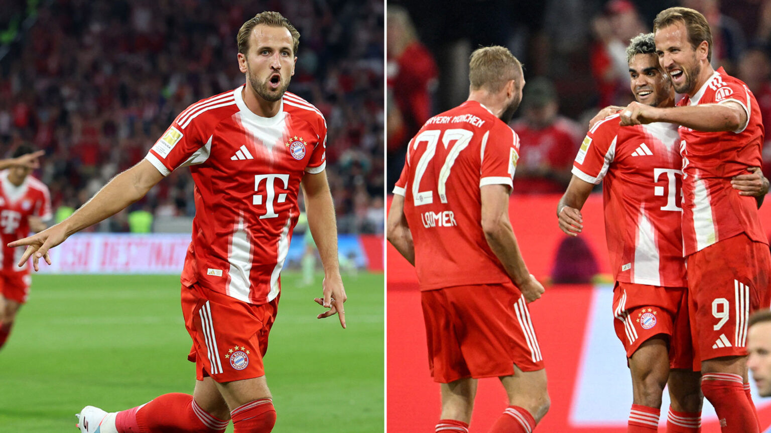 Harry Kane smashes 13-MINUTE hat-trick and sets special record as Bayern Munich thrash RB Leipzig in Bundesliga