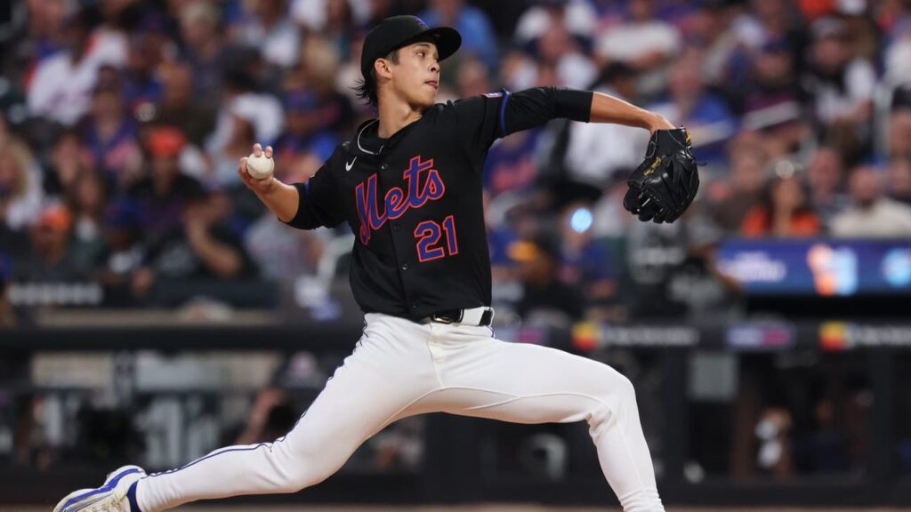 SEE IT: Mets' Jonah Tong tosses six-pitch first inning in MLB debut