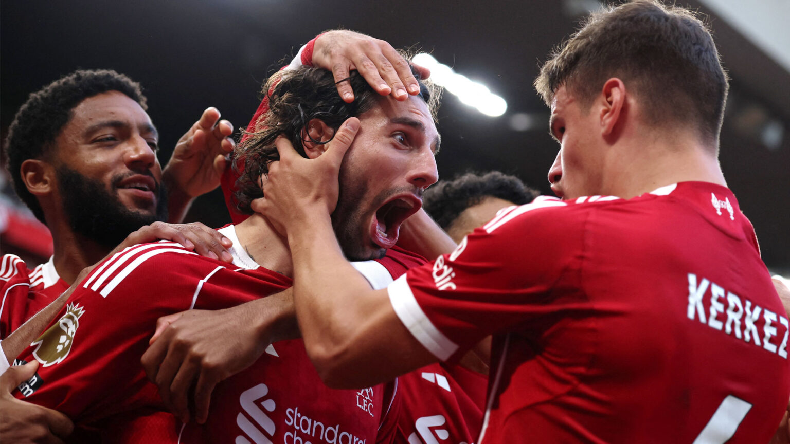 Liverpool 1 Arsenal 0: Szoboszlai’s screaming 30-yard free-kick sees Reds take early lead in title race after drab match