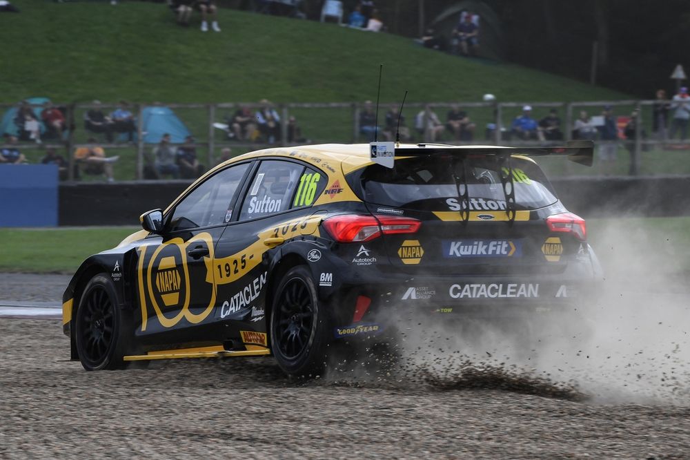A puncture and his power-steering needing to be reset forced Sutton to the back of the pack in the opener