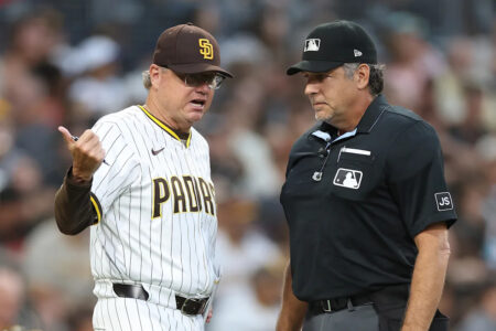 Padres manager Mike Shildt ejected after fan interference call overturns Xander Bogaerts home run in loss to Giants