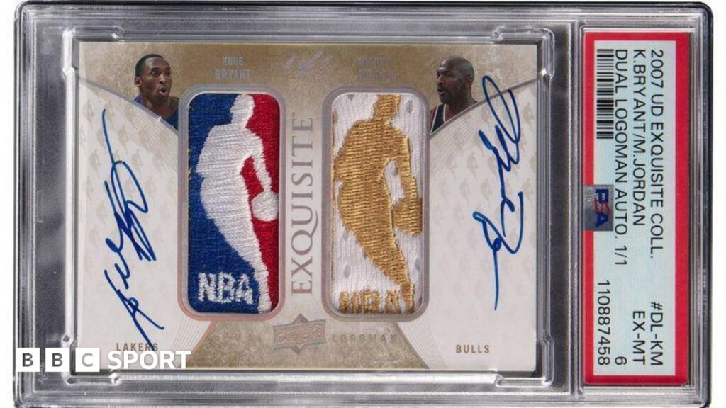 Basketball card signed by NBA legends Jordan and Kobe Bryant fetches record £9.56m (.9m) at auction
