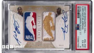 Basketball card signed by NBA legends Jordan and Kobe Bryant fetches record £9.56m (.9m) at auction