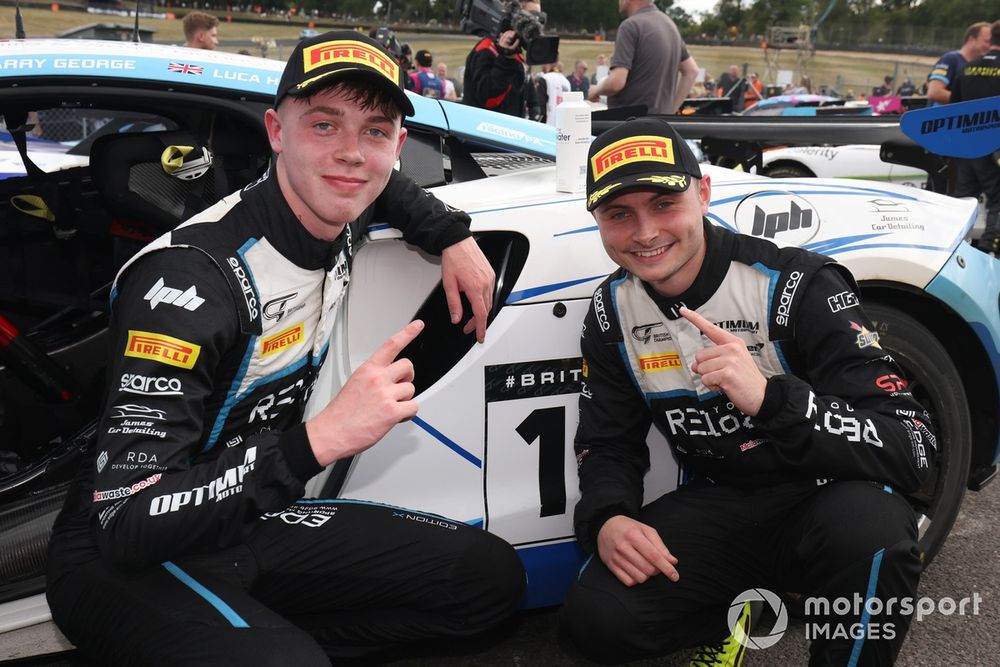 Harry George and Luca Hopkinson claimed their maiden win in British GT4