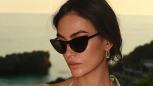 Albanian Laura Woods shows off sideboob and wears see-through top in stunning snaps as fans say ‘my goodness’