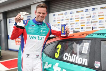 Chilton beats Ingram to pole in wet