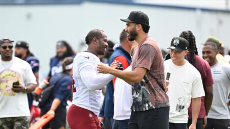 Jayson Tatum was walking comfortably around Patriots’ practice without a boot