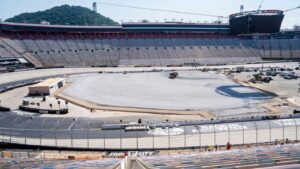 A baseball field in a racetrack? MLB’s Speedway Classic makes history