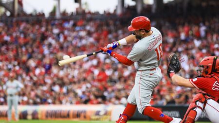 Schwarber hits his 42nd homer as Phillies rally past Reds