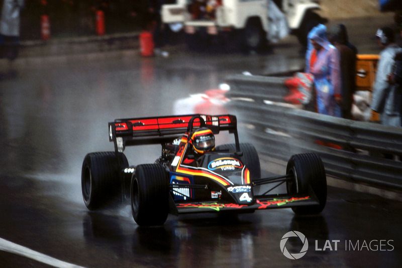 Bellof lost a podium finish in the famously wet 1984 Monaco GP when Tyrrell was disqualified from the championship