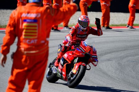 Marc Marquez inherits sprint win as Alex crashes out of lead