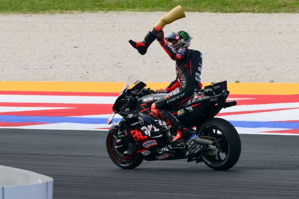 Bezzecchi explains bizarre celebration after MotoGP San Marino GP sprint win