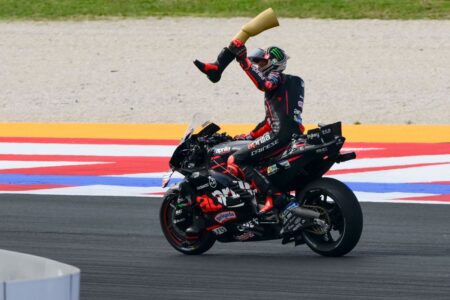 Bezzecchi explains bizarre celebration after MotoGP San Marino GP sprint win