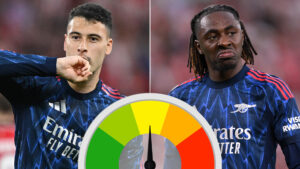 Arsenal player ratings: Eze struggles on Champions League debut as replacements proves worth vs Bilbao