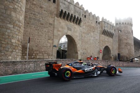 Norris rueing “costly” wall hit in F1 Azerbaijan GP practice